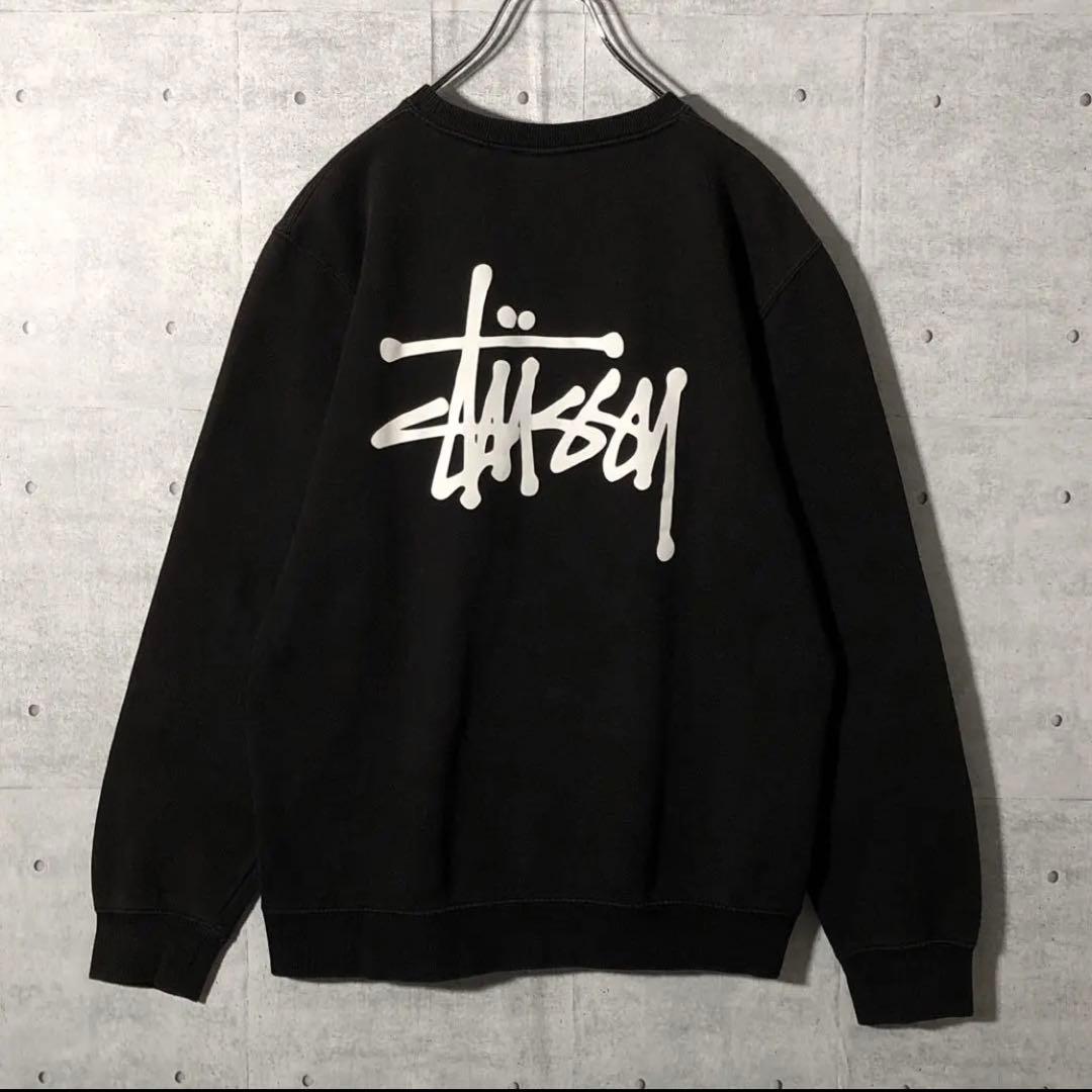 美品XL】ステューシー stussy スウェット トレーナー 黒 ブラック