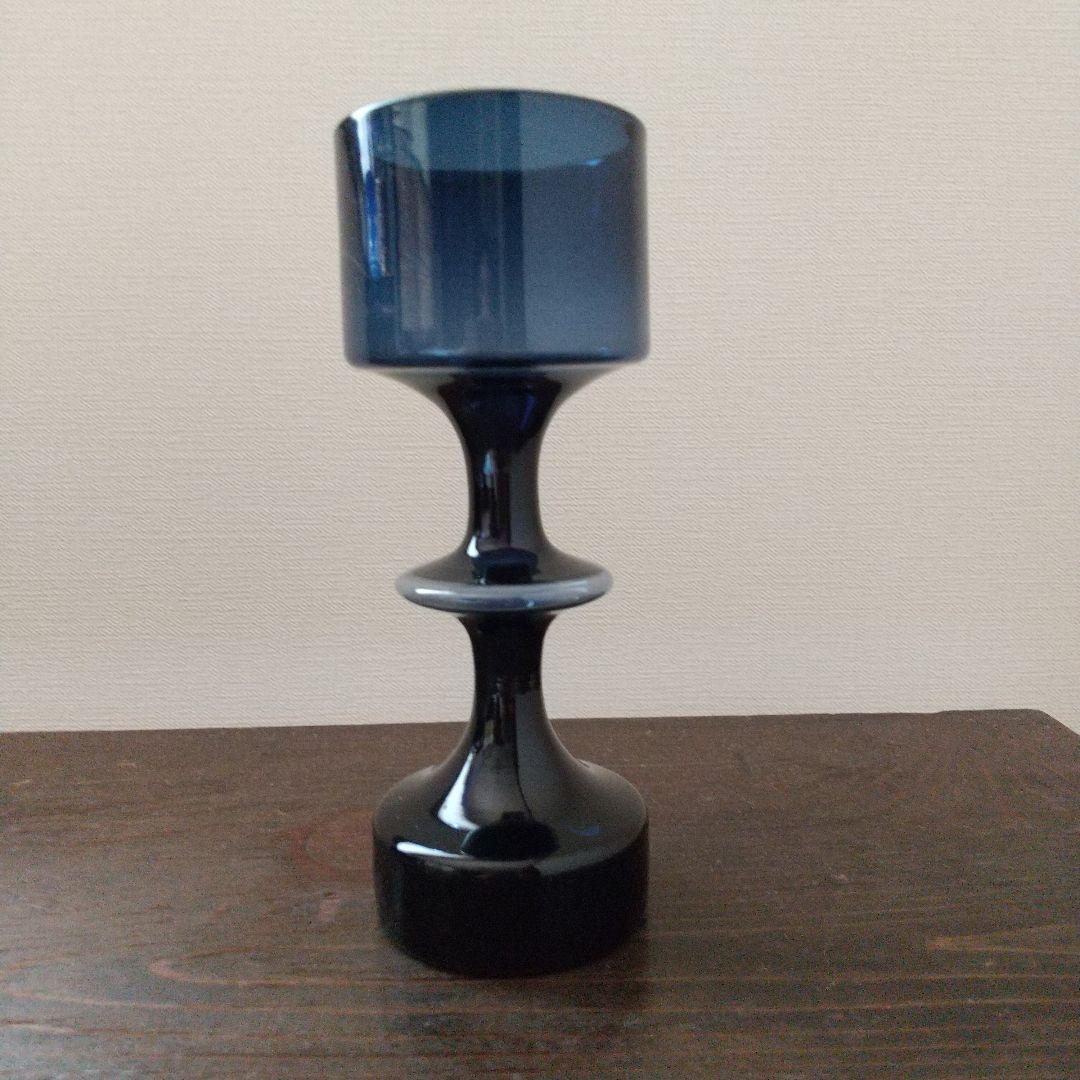 カイ・フランク　KF245　ヌータヤルヴィ　フラワーベース ブルー Nuutajarvi [KF245] Kaj Franck Vase (Navy)/ ヌータヤルヴィ [KF245
