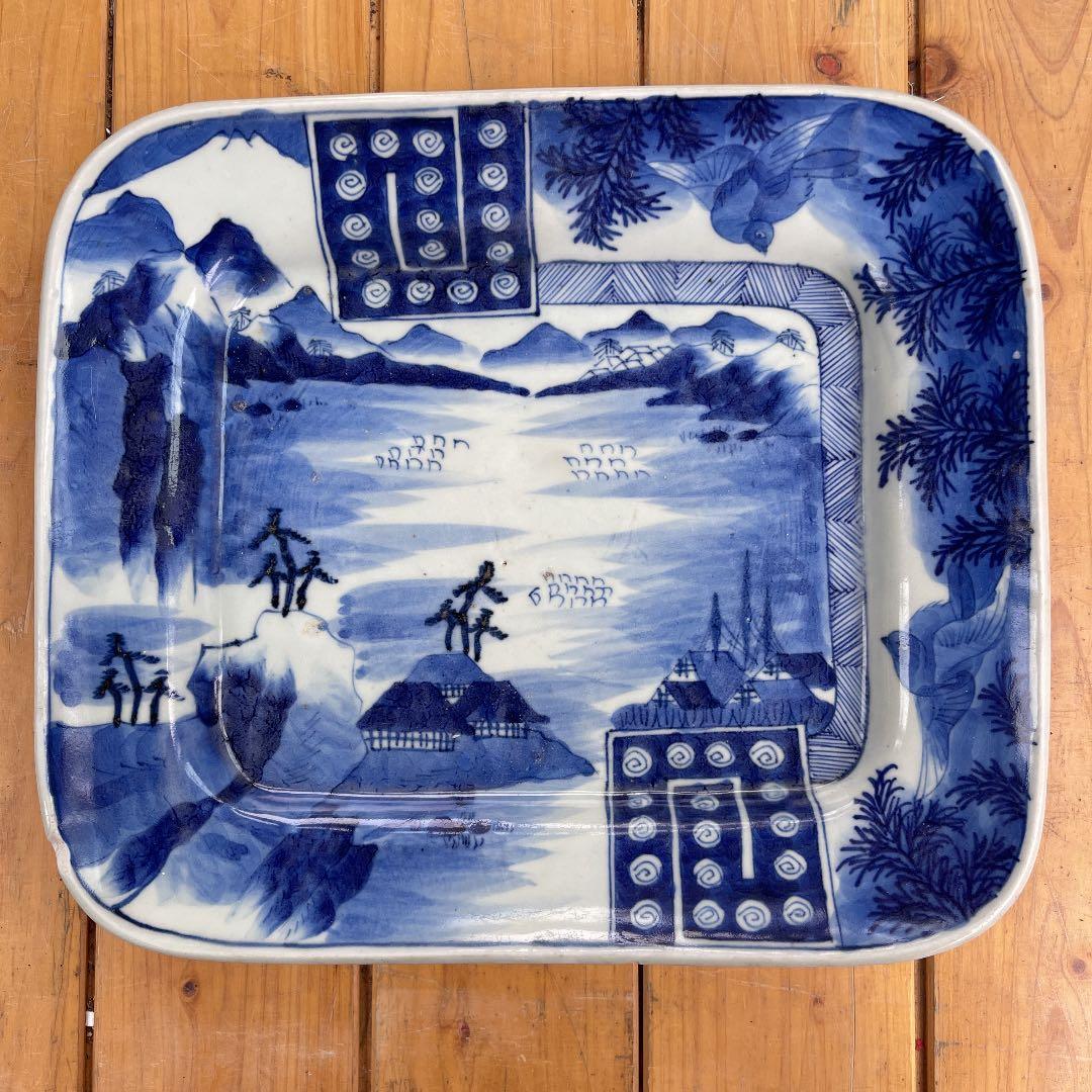 古伊万里 角皿 裏印 乾 - メルカリ