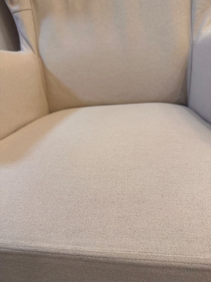 【仙波眞理 】IKEAリネン生地 一人掛けソファ※