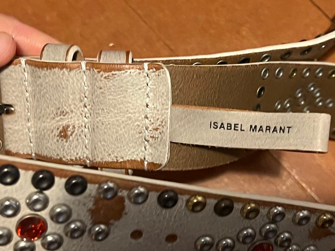 イザベルマラン ダメージ加工 スタッズベルト - メルカリ