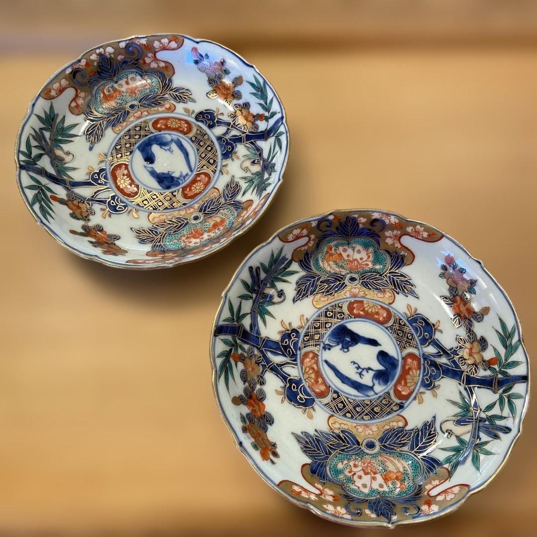 古伊万里5寸皿二枚 - メルカリ