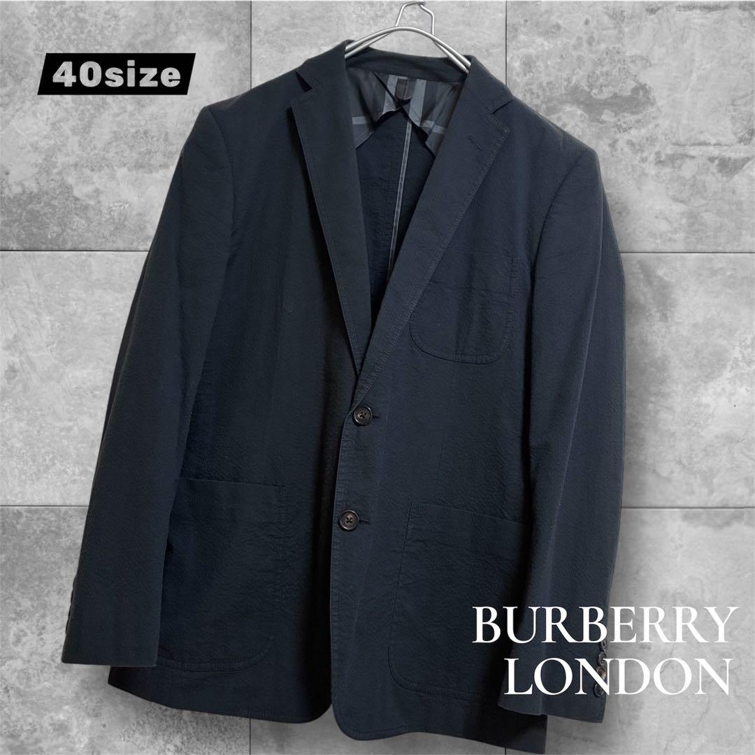美品】BURBERRY LONDONテーラード ジャケット綿 絹メガチェックL