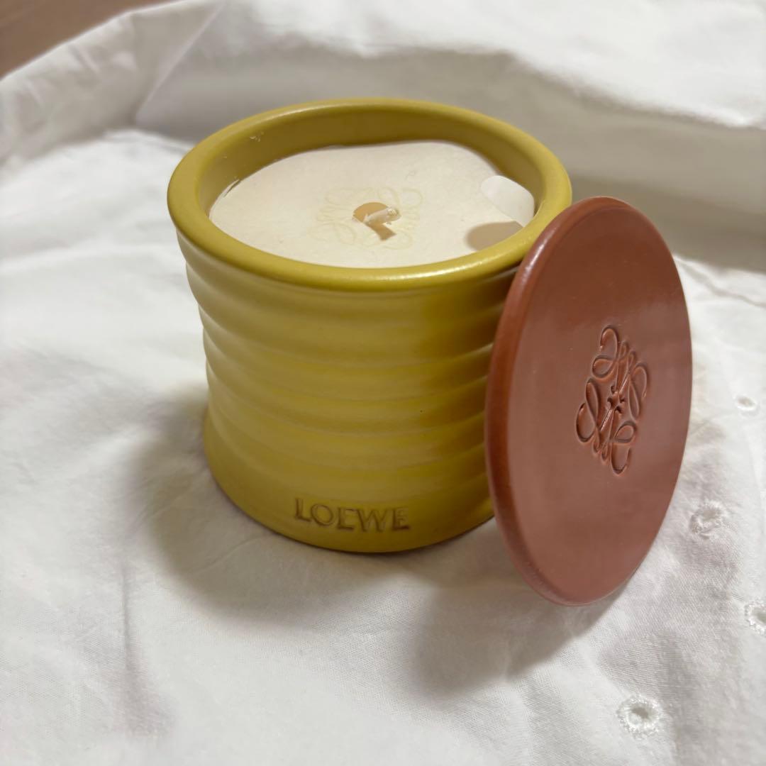 LOEWE 蓋付きイエローカラーキャンドル 🕯️ だいすきな2人からの結婚祝い♡ #loewe #candle #ロエベ #キャンドル