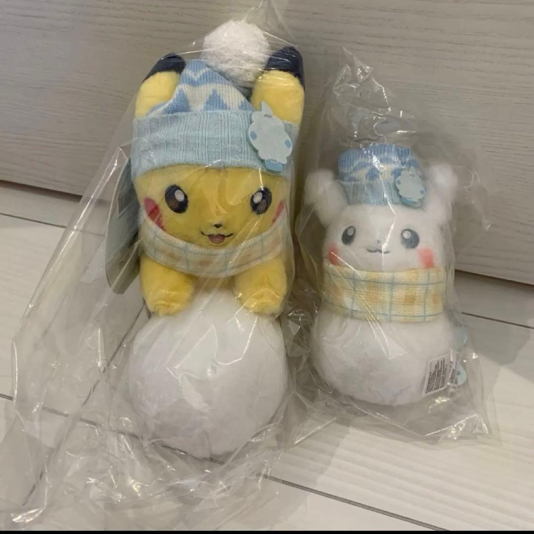ポケモン　ピカチュウ ゆきだるま　ゆきあそび　ぬいぐるみ　ポケセン 雪遊びをするピカチュウが可愛すぎ！ゆきだるまイメージの『ポケモン