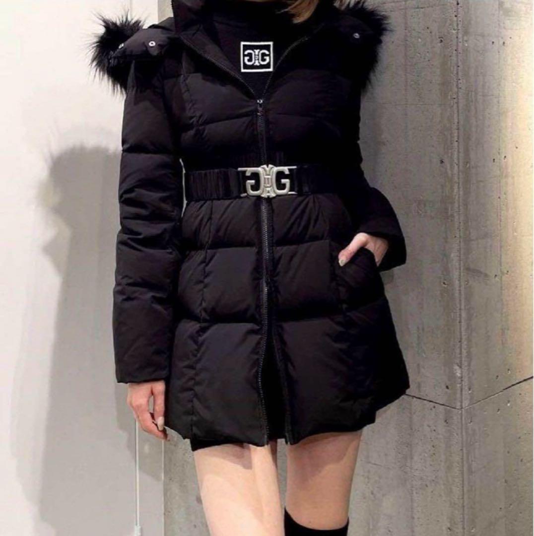 GYDA ジェイダ ベルト付き ロングダウンコート ファー 2023 - メルカリ