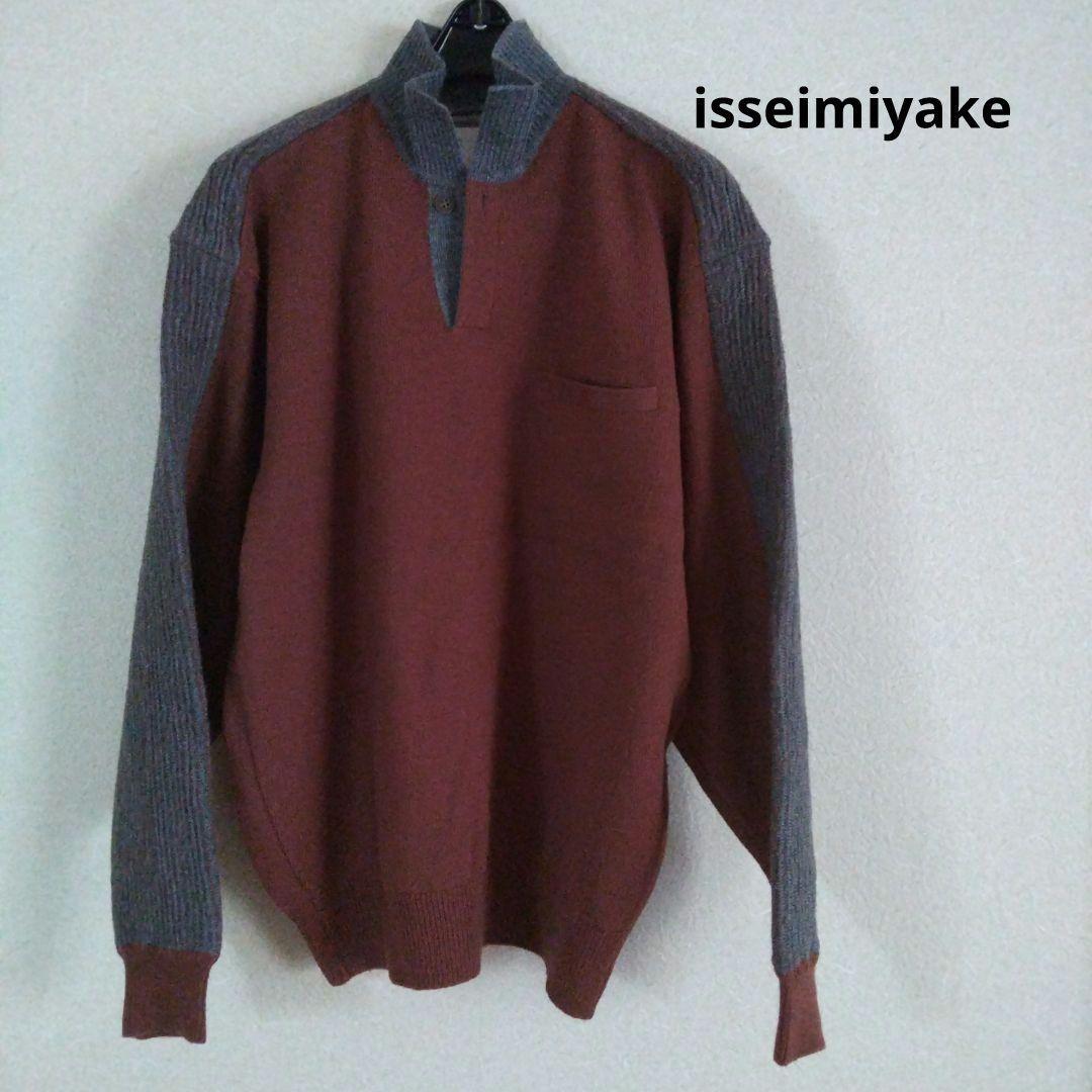 ISSEY MIYAKEmen セーター筆タグ ISSEY MIYAKE MEN - イッセイミヤケメン 80s 筆タグ 日本製 ウール