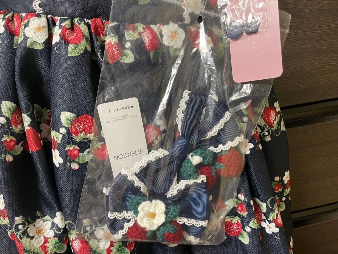 Chalmiere】 ベイクドベリー JSK いちご リボン クリップ セット