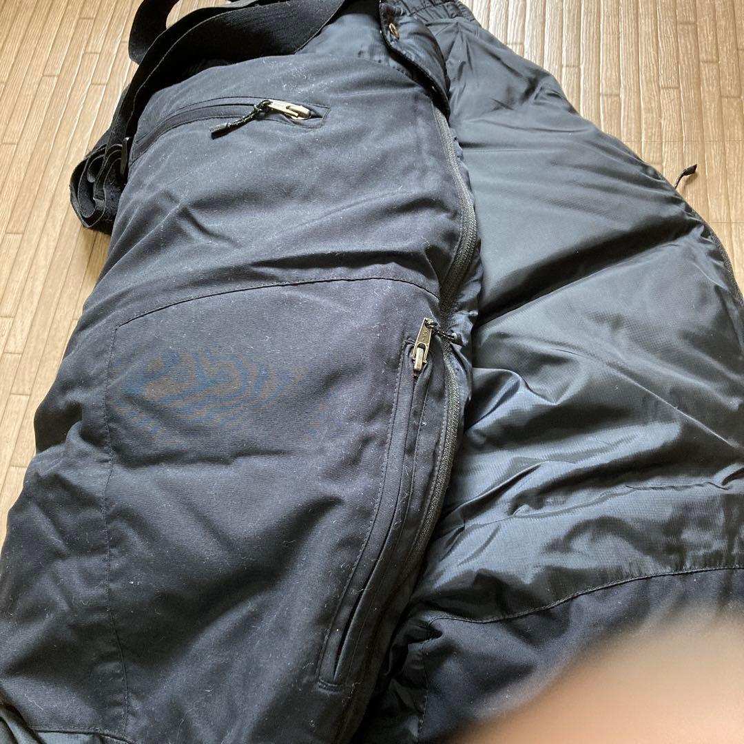 マウンテンイクイップメント☆ダウンパンツ☆ブラック☆サスペンダー