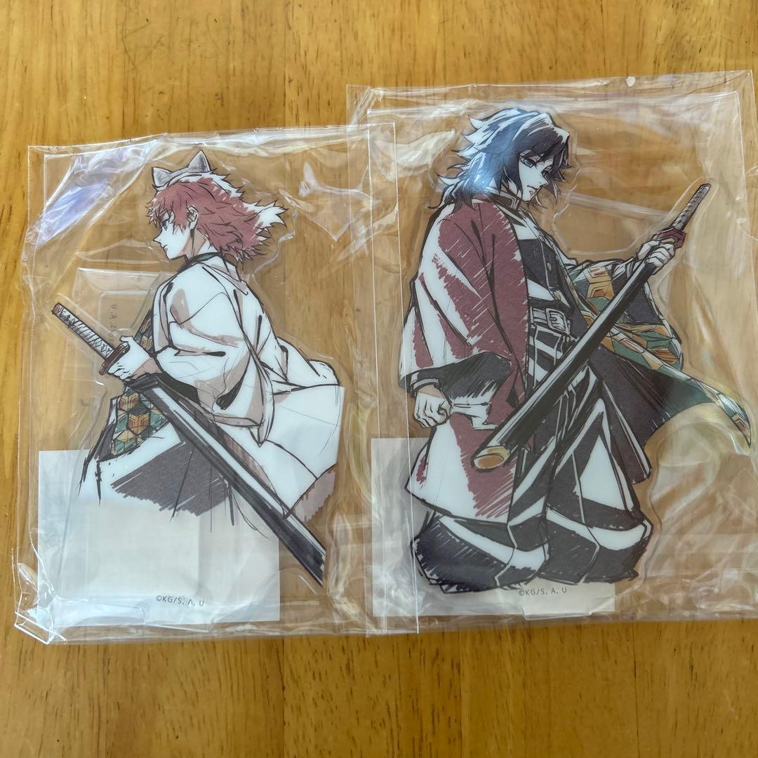 鬼滅の刃 柱描き下ろしイラストWEBSHOPくじ 冨岡義勇 錆兎 アクスタ D