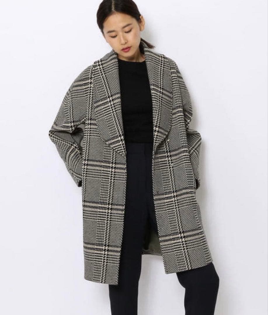 DES PRES ナイロンウールチェックコート トゥモローランド｜