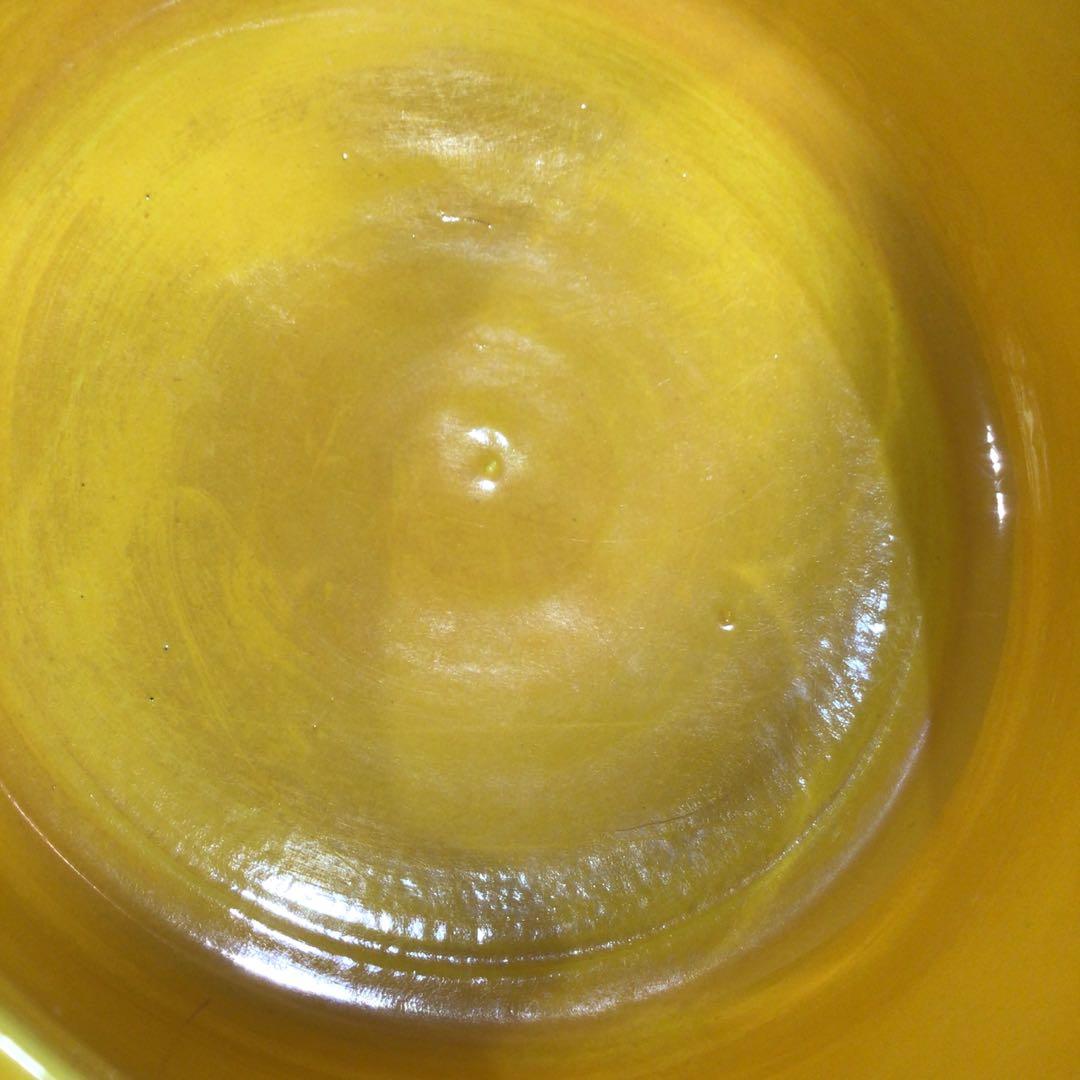 P81 皆具 『翠嵐窯 宝泉造』『黄交趾』『間取三聖花文』 共箱