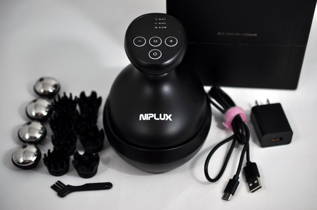 EMS HEAD SPA PREMIUM NIPLUX EMS頭皮マッサージ器 niplux_np-hs22-nb