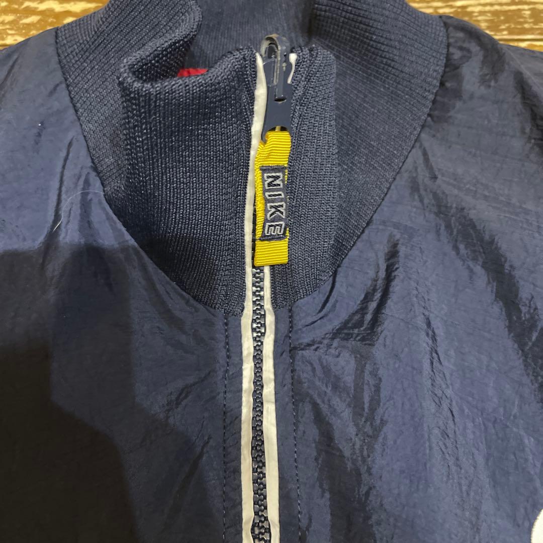 ナイキ nike XL ナイロンジャケット リバーシブル ロゴ刺繍 90s 希少