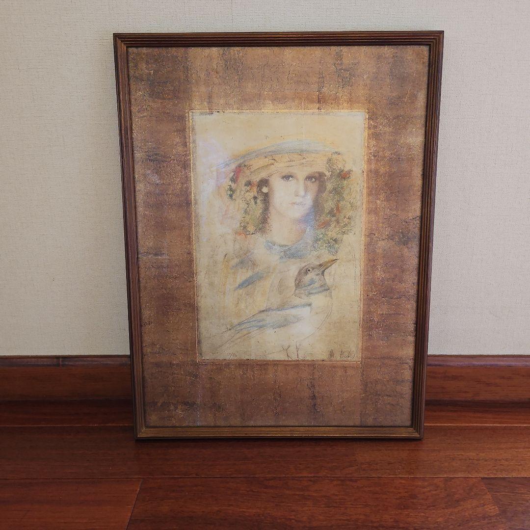 メルサド.ベルバーの作品　少女と鳥 メルサド.ベルバーの作品 少女と鳥 - メルカリ