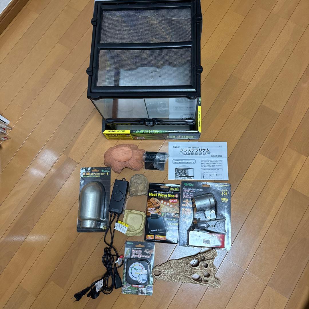 グラステラリウム 3030新品未使用飼育ケージセット　美品 GEX（ジェックス） エキゾテラ グラステラリウム3030 飼育ケージ