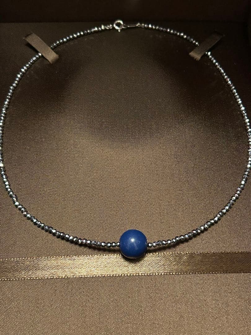 ラピスラズリ　約1㎝大　ラドン/テラヘルツ　ネックレス　ハロウィンセール ラピスラズリ 約1㎝大 ラドン/テラヘルツ ネックレス ハロウィンセール