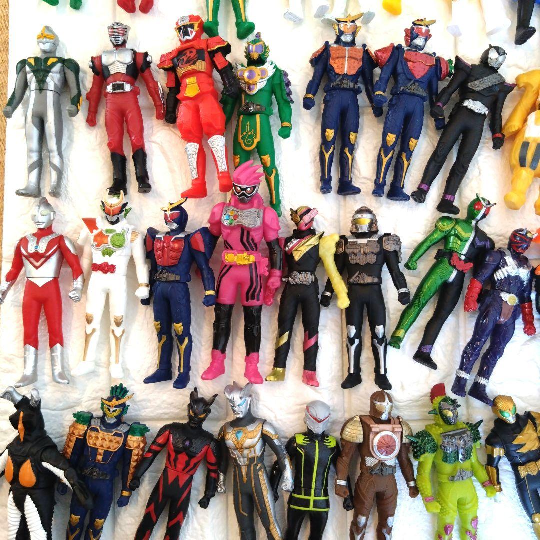 特撮 ソフビ フィギュア まとめ売り 仮面ライダー ウルトラマン 戦隊