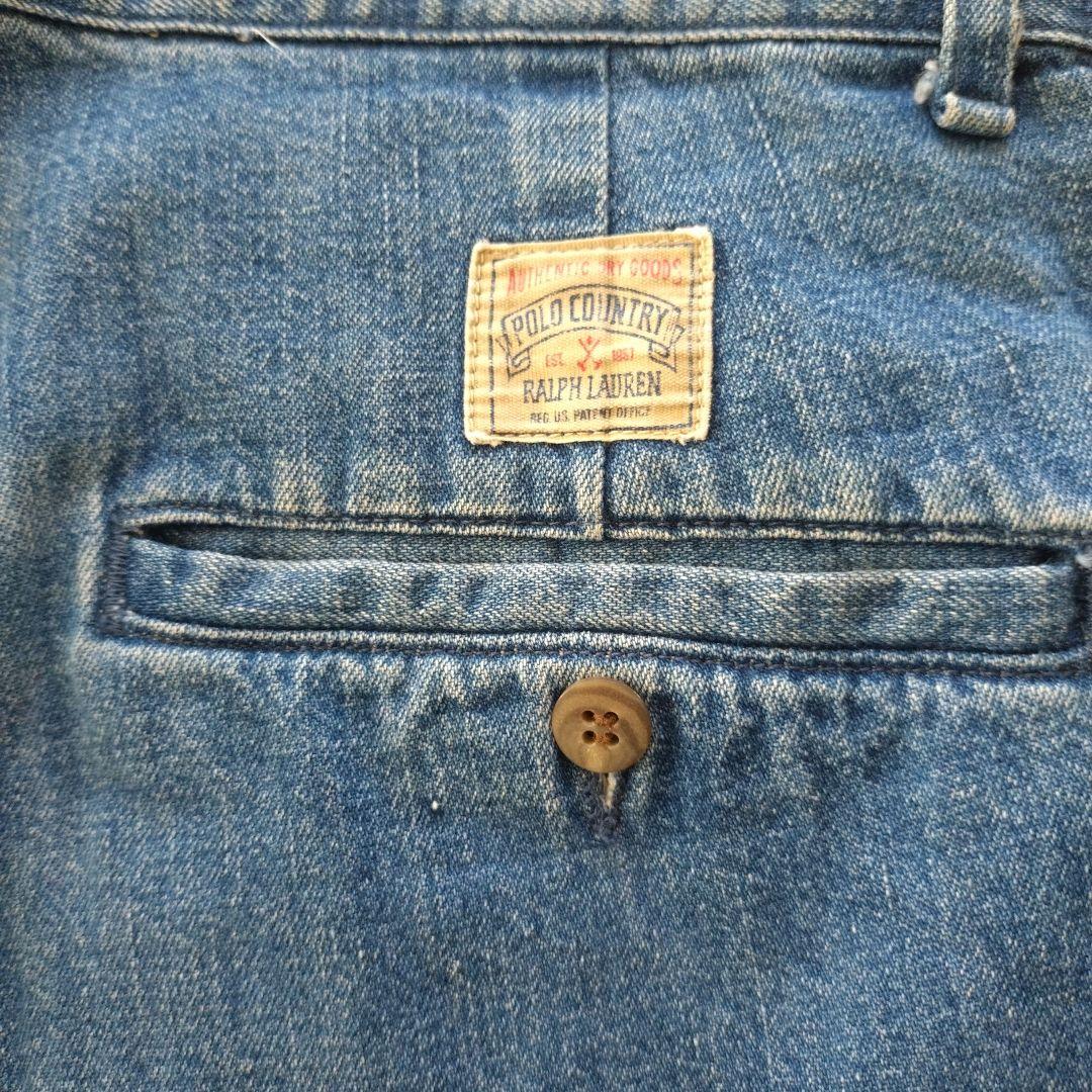 【USA製】90s POLO COUNTRY ポロカントリー デニムスラックス 90's 