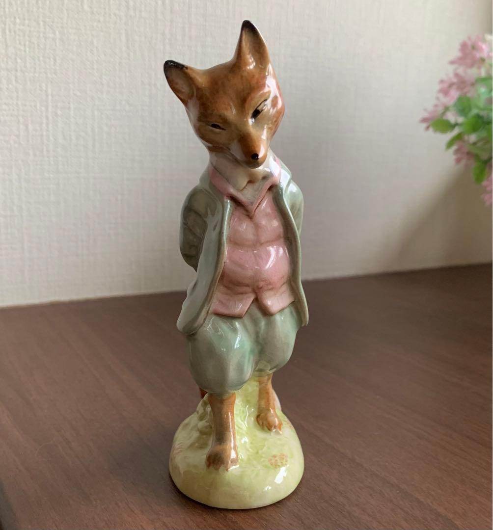 ピーターラビット ジマイマときつねの紳士 フィギュリン BP-2ゴールド