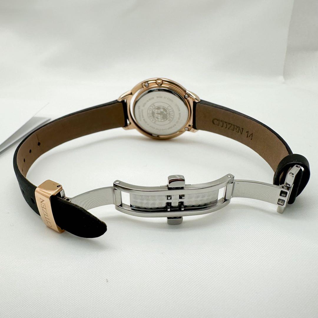 未使用 定価11万 シチズン L エコドライブ シェル文字盤EW5522 38W