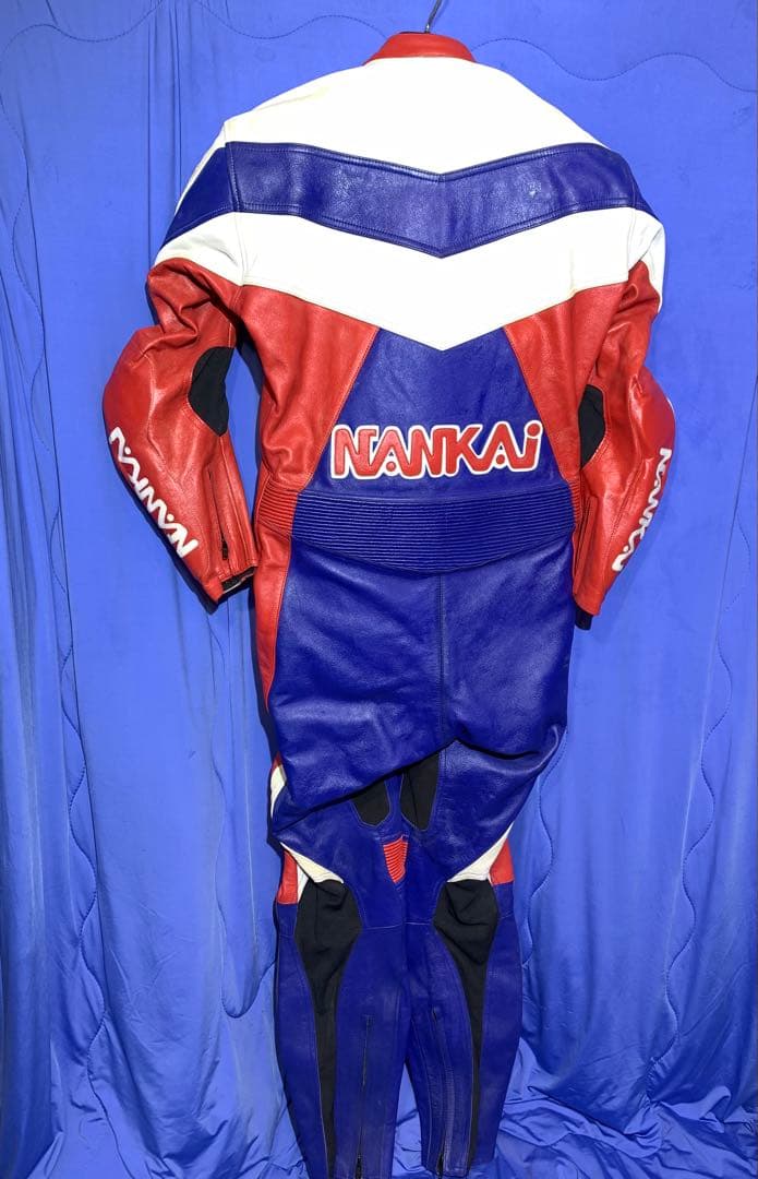 プロフ必読）様専用 NANKAI レザーツナギ 青赤白 MFJ Lサイズ - メルカリ