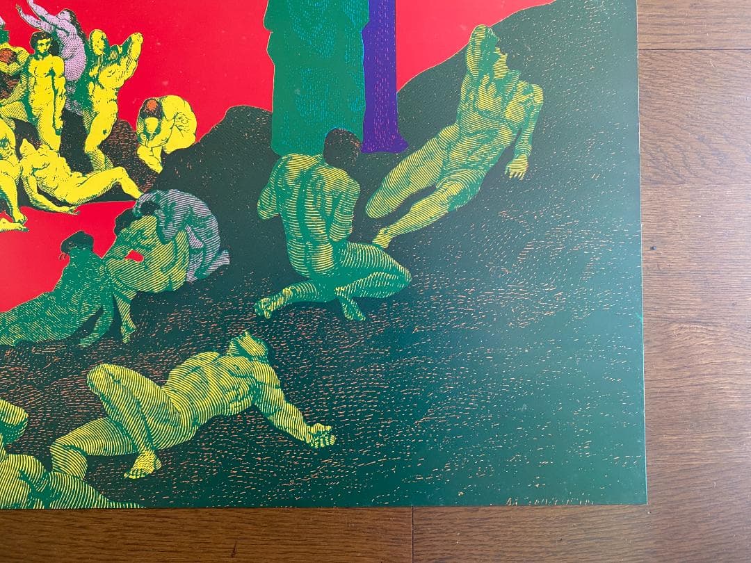 横尾忠則 ポスター1974年「GREETIG」はいずか印刷 直筆サイン入り 美品