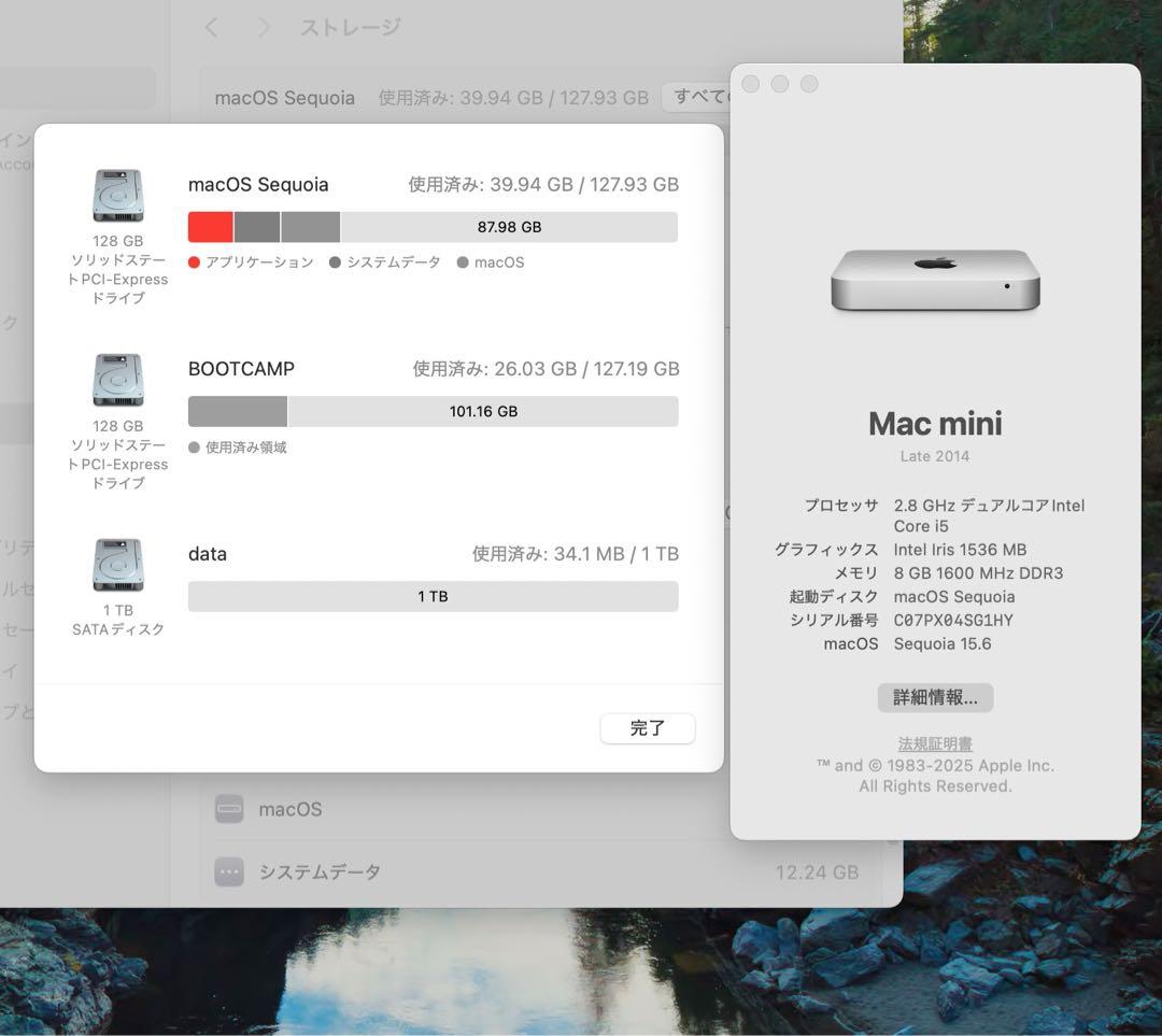 5⭕️ Macmini2014 2.8GHz,8G,256GSSD+1THDD