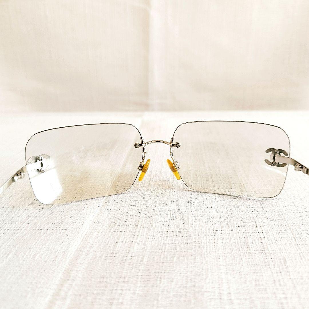シャネル サングラス 4017-D ツーポイント リムレス ココマーク