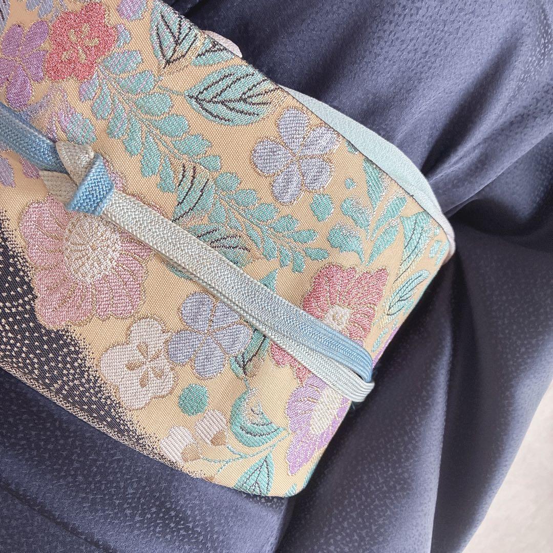 付け下げ フルセット 着物 トールサイズ Lサイズ 正絹 訪問着 手刺繍
