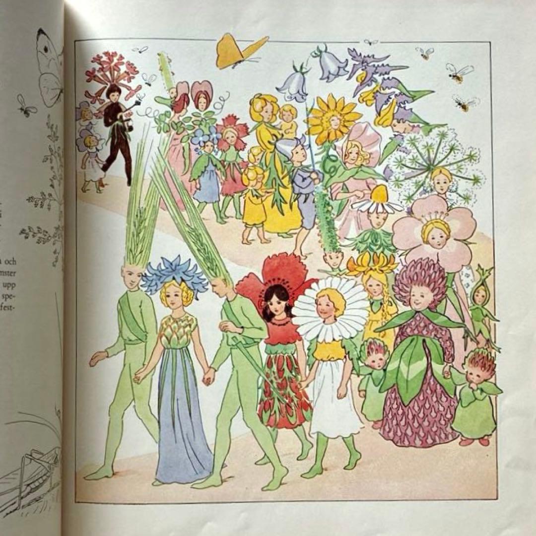RT81 北欧ヴィンテージ絵本 エルサ・ベスコフ リーサの庭の花まつり