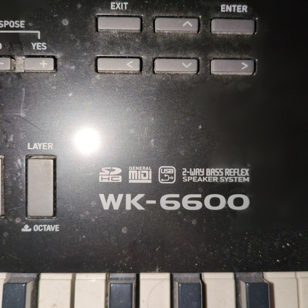 CASIO WK-6600 本体 譜面台 アダプター - メルカリ