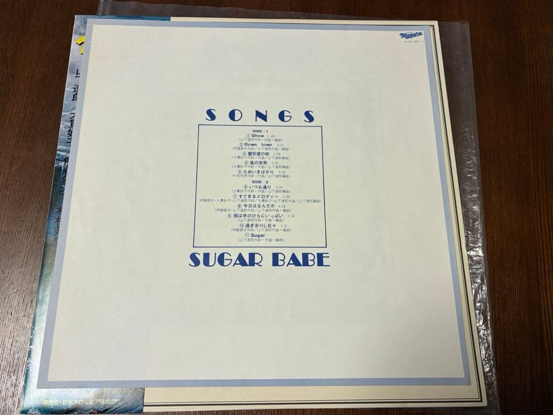 極美盤】ソングス/シュガーベイブ 山下達郎 大貫妙子 LQ-7021-E - メルカリ