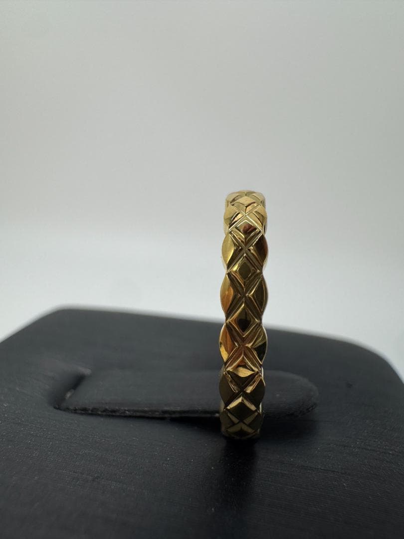 《美品/日本製18金》ゴールド 編み込みデザイン リング1.59g 11号