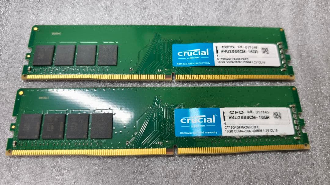 W4U2666CM-16GR DDR4 32GB(16GB 2枚) W4U2666CM-16GR | CFD Selection Rシリーズ DDR4-2666 デスクトップ用