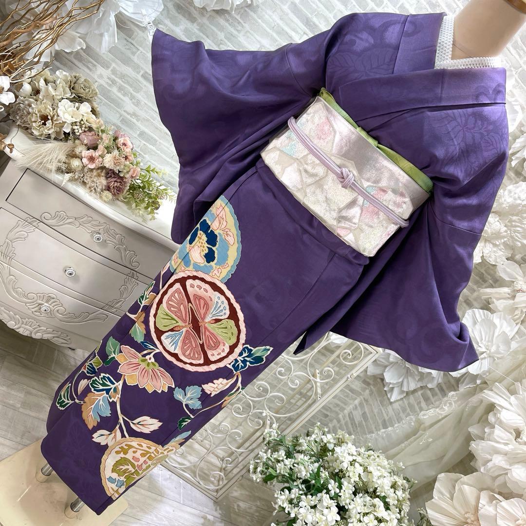 アンティーク色留袖★袋帯セット 単衣アンティーク色留袖+薔薇柄アンティーク名古屋セット | オリヅル堂