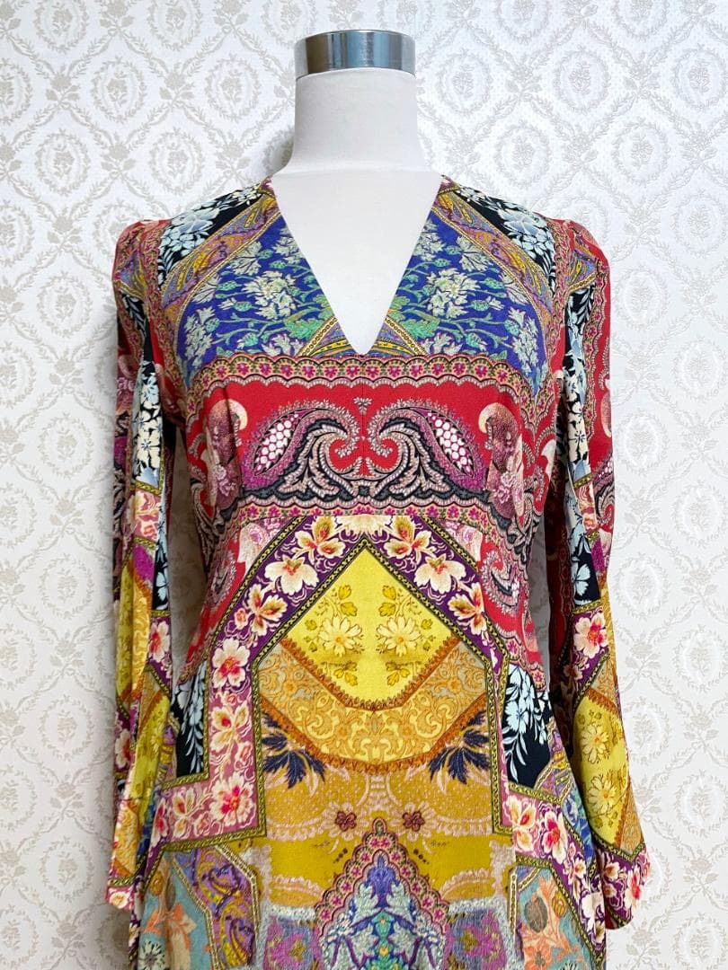 新品 ETRO エトロ 花柄&ペイズリー柄ワンピース