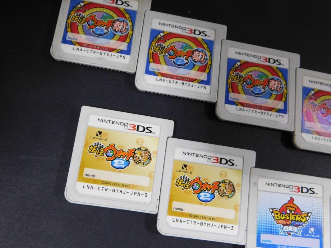☆ジャンク☆3DS☆妖怪ウォッチ2 真打（5本）＋本家（2本）＋