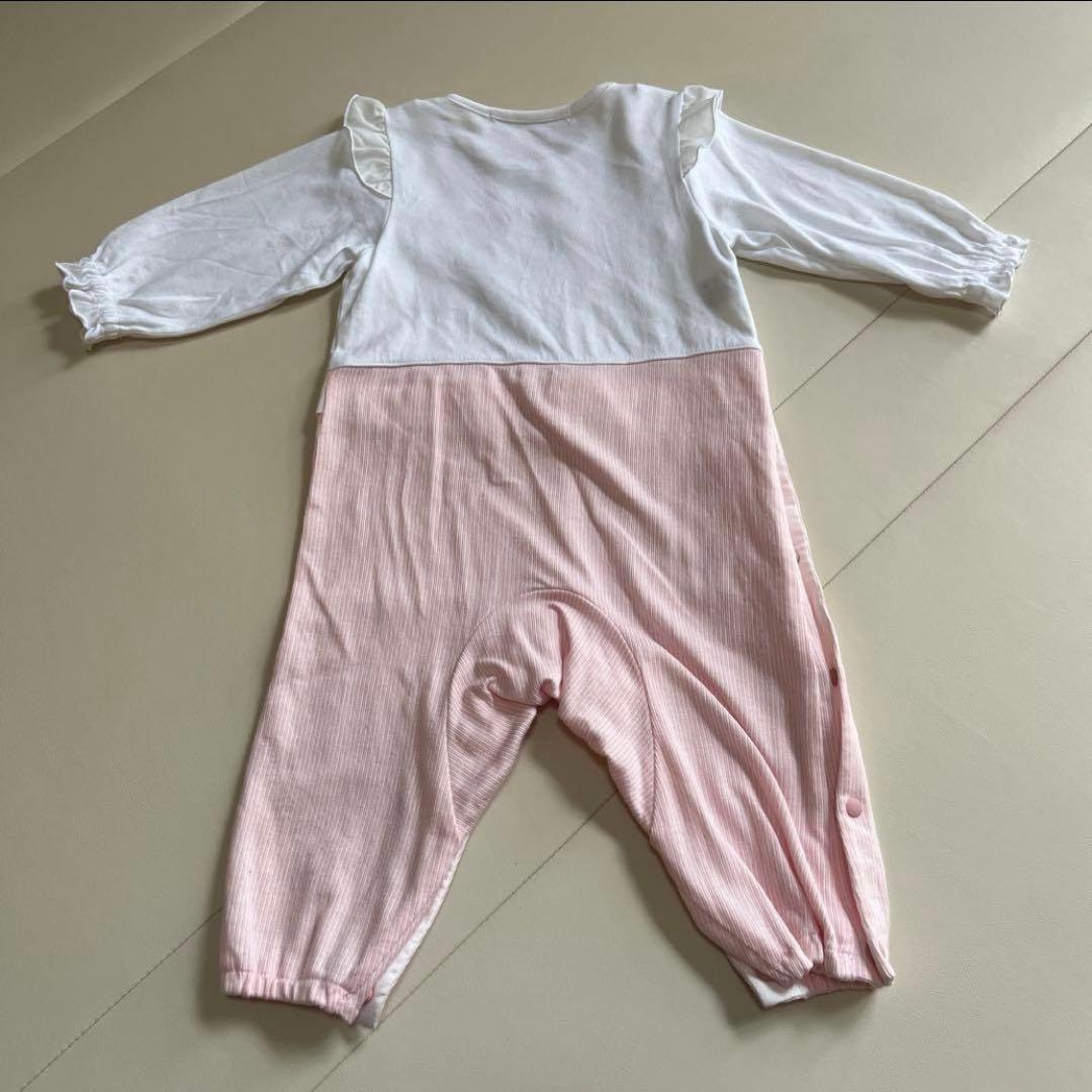 現行品】familiar ロンパース ピンク 70サイズ - ロンパース