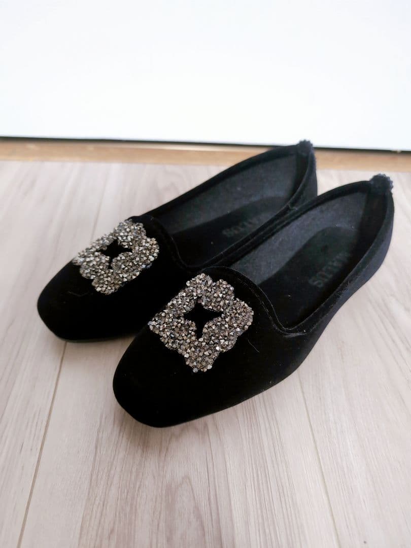 IENAイエナ MALUS/マリュス VELVET SHOES ブラック - メルカリ
