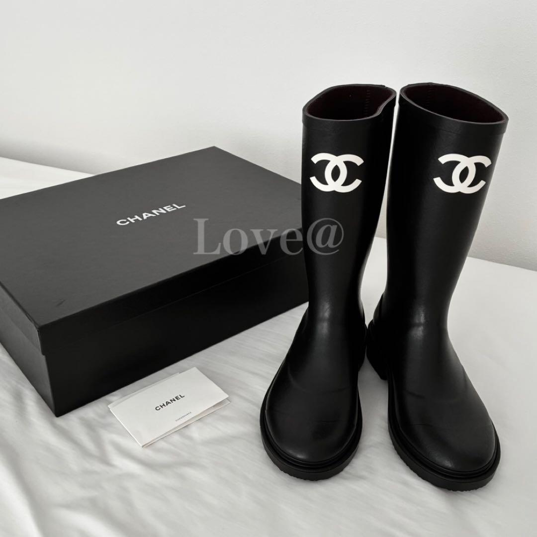 CHANEL シャネル レインブーツ 37 ジェニー着用 【新品未使用】 - メルカリ