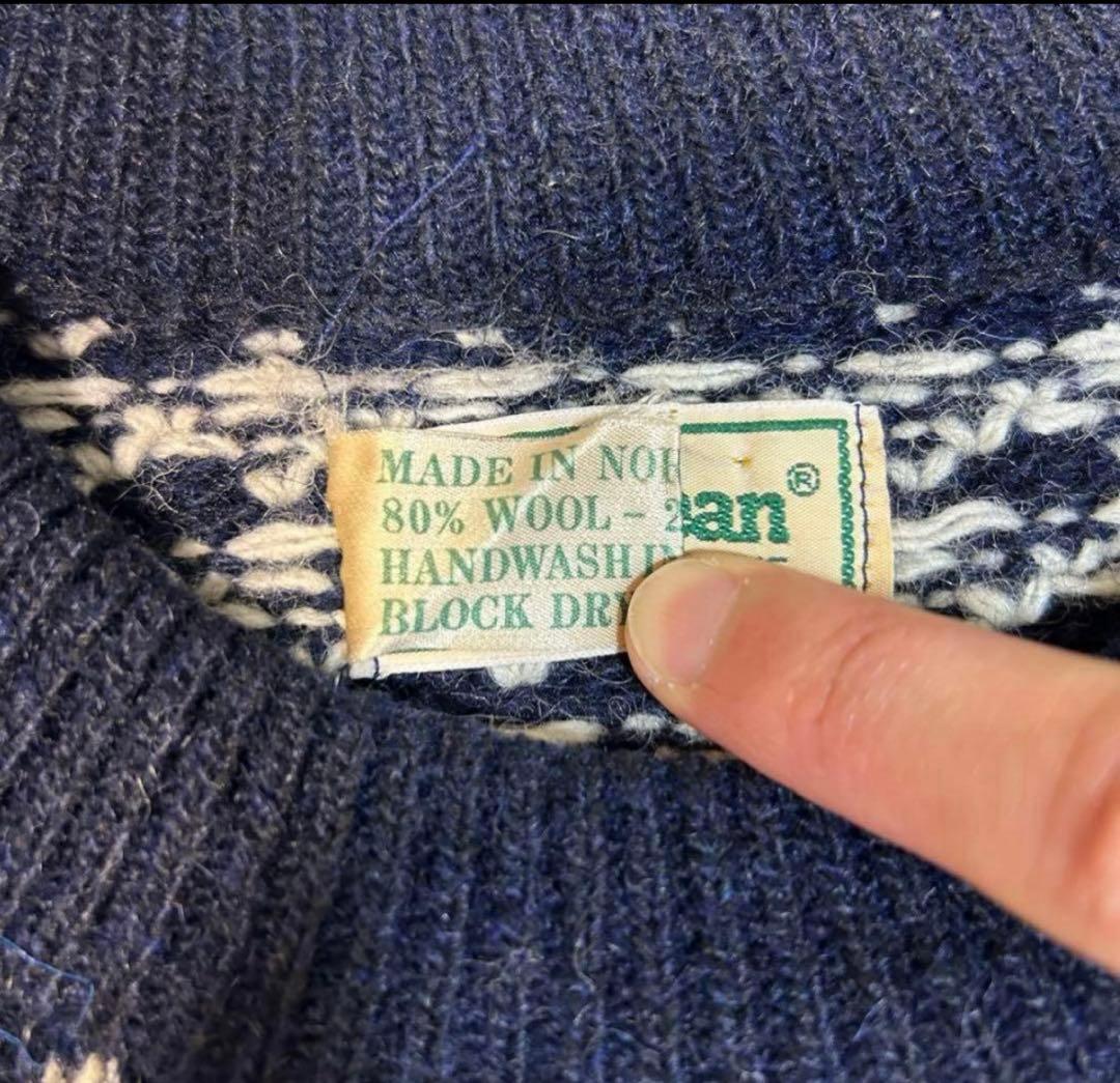 L.L.Bean ネイビー バーズアイニット　セーター
