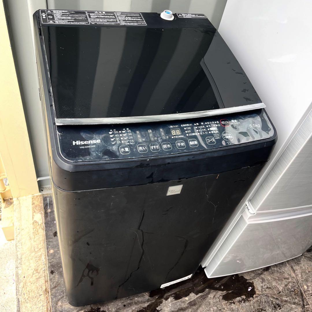 21取付無料！完動品！SHARPスタイリッシュシルバー冷蔵庫ブラック洗濯機！