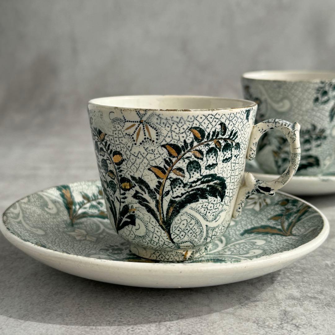 フランス アンティーク クレイユモントロー すずらん カップ&ソーサー