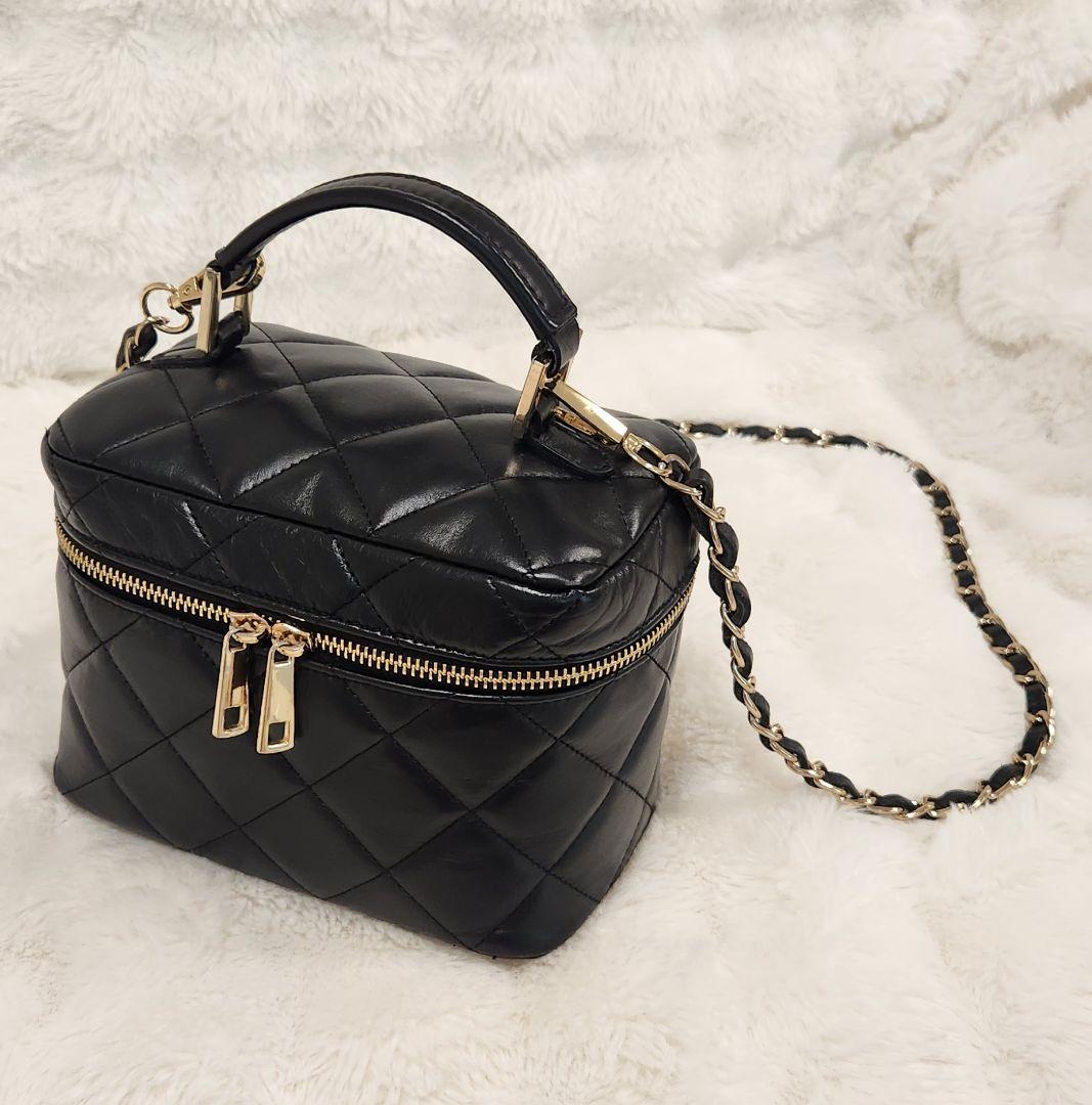 ミロス バニティ キルティング チェーン ショルダーバッグ 本革 レザー