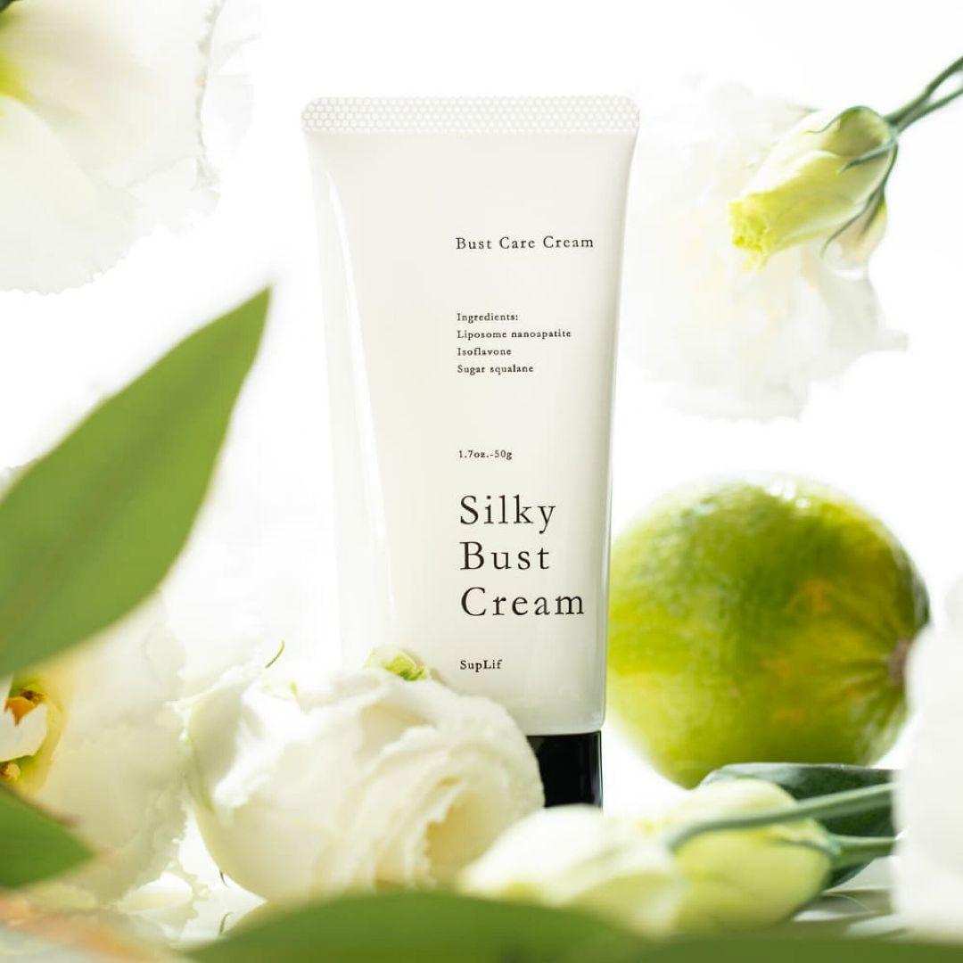 SupLif シルキーバストクリーム 50g 特許成分配合 無添加 バストクリー