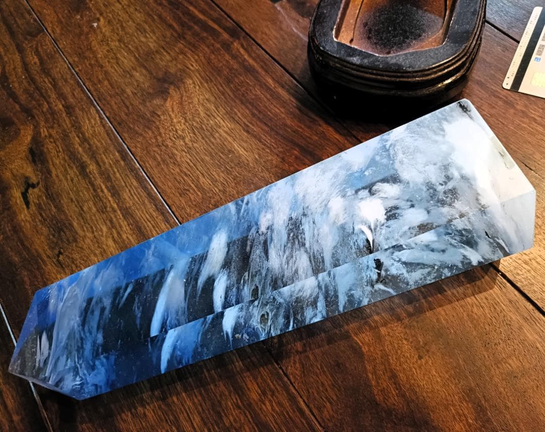 重量3.4kg 巨大クリスタル 飾り台付