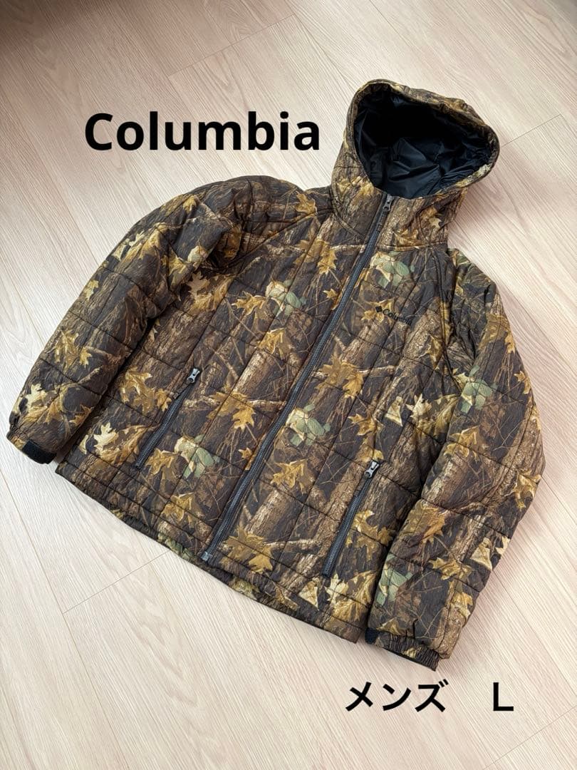 極美品】columbia ダウン 迷彩柄 グリーン Lサイズ リアルツリー