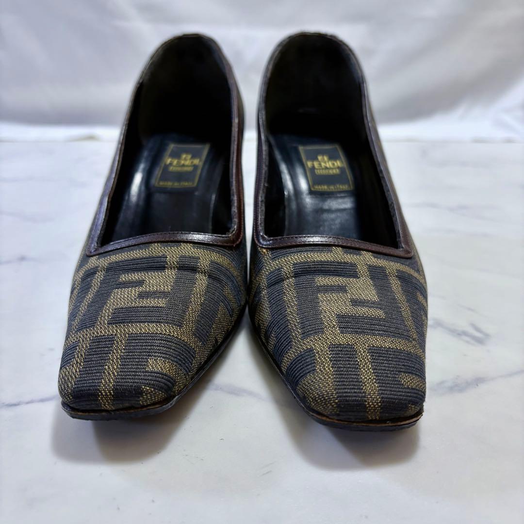 美品 FENDI フェンディ ズッカ柄 パンプス 36 23cm 茶 黒 FF - メルカリ