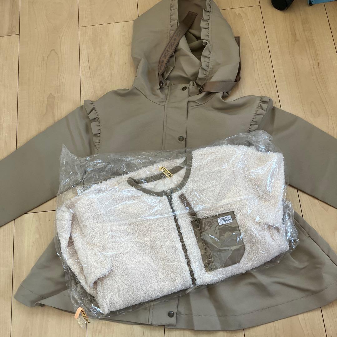 Mezzo Piano フリル付きジャケット グレー　120 二枚重ね Mezzo Piano フリル付きジャケット グレー 120 二枚重ね Mezzo Piano